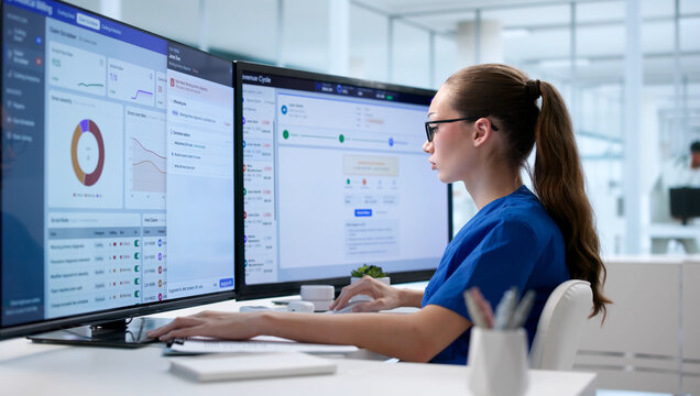 Healthcare Manager Studies Medical Billing Data