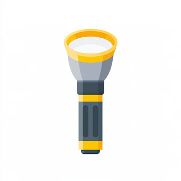 transparent flashlight flat vector icon with geometric design