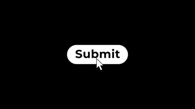 Submit Form Button Click Animation For Web Interface Action On Black
