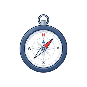 Isolated navigation compass icon for travel, adventure, and direction finding concepts. Ai Generated