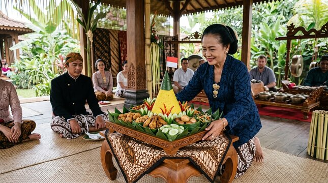 Indonesian Tumpeng Ceremony