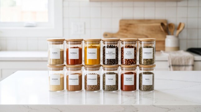 Organized Spice Jars