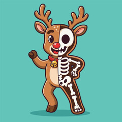 gingerbread man skeleton christmas reindeer © Joanne
