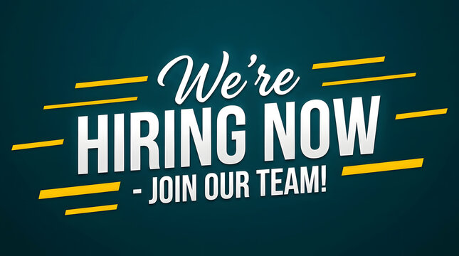 Business hiring graphic banner encouraging team joining