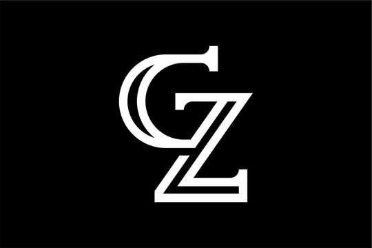 GZ Letter Monogram Monoline Logo