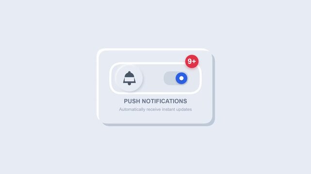 Push Notifications UI Toggle Switch Animation