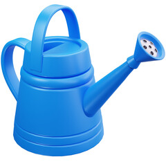 Blue Watering Can 3D Illustrations © fyndertype