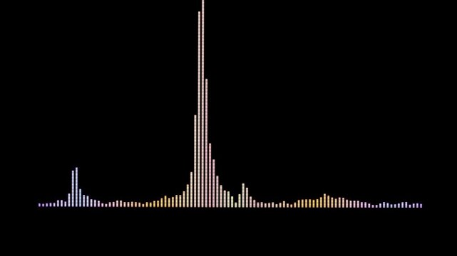 Audio Visualiser colored with good waves transparent background with alpha channel