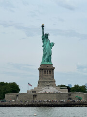 Statue of Liberty seen from the water in New York Harbor © M