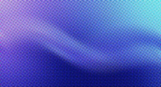 Halftone blue gradient background, abstract purple wave pattern, retro tech digital screen texture