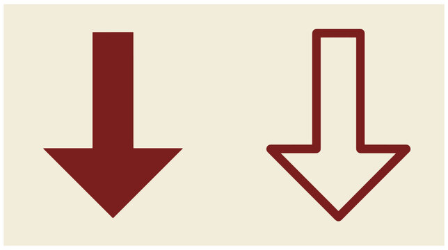 Simple vertical arrow pointing down symbol graphic vector illustration with arrow icon interface element navigation arrow web icon UI element app icon downward direction indicator arr