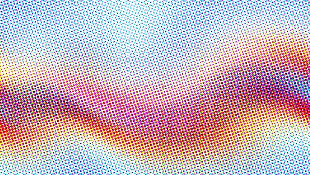 Retro halftone wave background, colorful pop art gradient texture, abstract dotted pattern for modern graphic design