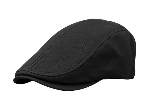 Classic black flat cap
