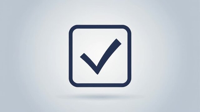 Check Box with Check Mark Task Completion Animation
