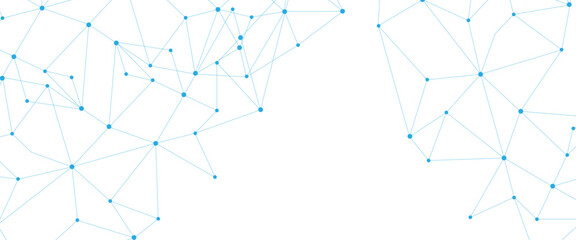 Abstract white blue digital technology futuristic communication high tech concept dots global lines connect network background vectors © Rayhan