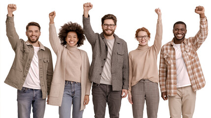 Obraz premium team_of_coworkers_celebrating_success