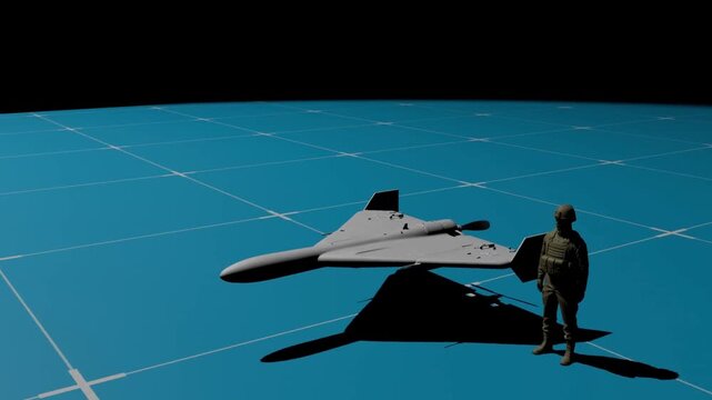 Shahed 136 (Geran-2) Drone Size Comparison with Human