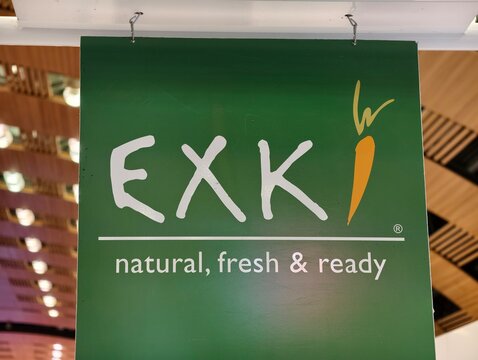 Paris, France-Dec.3rd 2025: EXKi brand logo store sign
