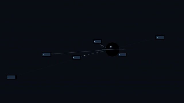Premium enterprise technology visualization showing an AI intelligence core transforming a fragmented business workflow into an optimized connected automation system. Abstract data networks, intellige