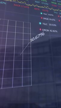 Animation of data processing over cityscape