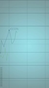 Animation of multiple graphs with changing numbers over grid pattern against white background