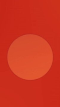Animation of red mandala pattern in looping circles against pink background