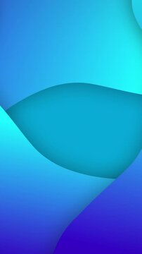 Animation of gradient blue waves moving on blue background