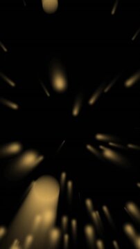 Animation of blurred circles flying against black background