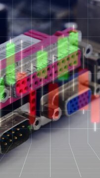 Animating stock market data over computer ports and connectors