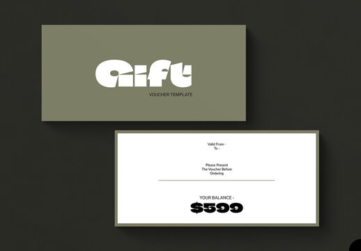 Gift Voucher Layout Design Template