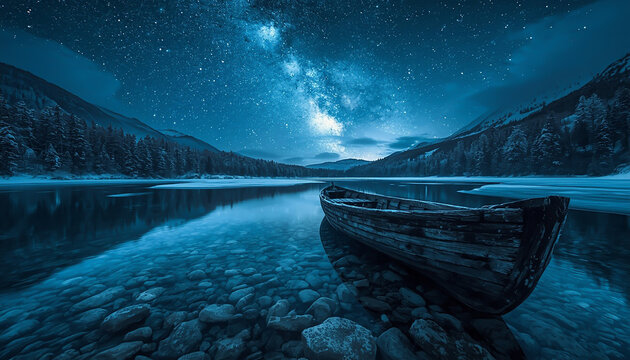 星降る夜の水鏡