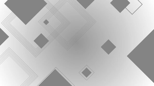 Abstract gradient background solid tilted squares of various sizes animation