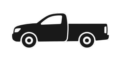 Obraz premium Flat Design Pickup Truck Vector Icon