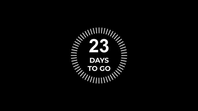 Countdown Timer Animated Graphic with 23 Days Remaining for Event Promotion