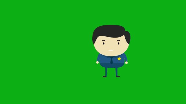 Cartoon businessman character various action pose animation on green screen chroma key for video editing motion graphics social media content creation stock templates youtube marketing produ