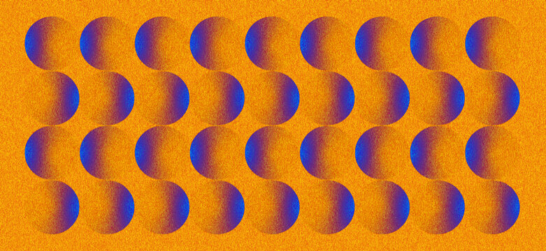 Abstract geometric pattern with orange background