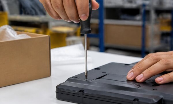 Repairing an electronic device with a screwdriver
