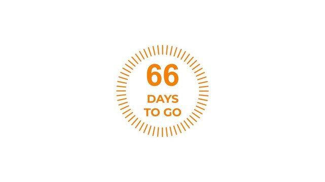Countdown timer graphic with animated numbers and circular progress bar for event promotion