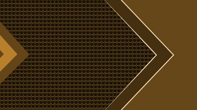 Chevron arrows over honeycomb metal background animation