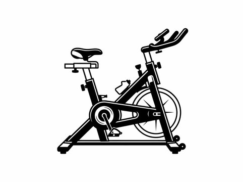 Stationary exercise bicycle for indoor cycling workouts