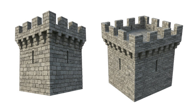 Medieval Stone Castle Tower Defensive Structure