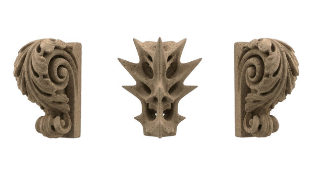 Set of Decorative Architectural Stone Corbel Elements
