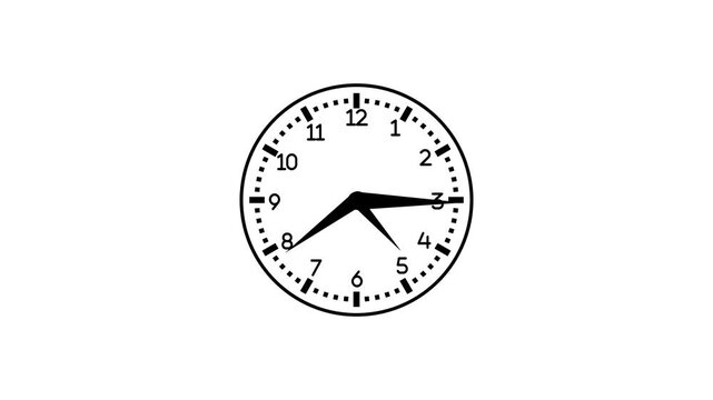 Countdown Clock Motion Graphics with Smooth Time Reduction Visualization