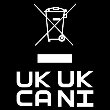 WEEE Crossed Out Bin Symbol ukca ukin vector