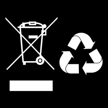 weee recycle vector sign icon