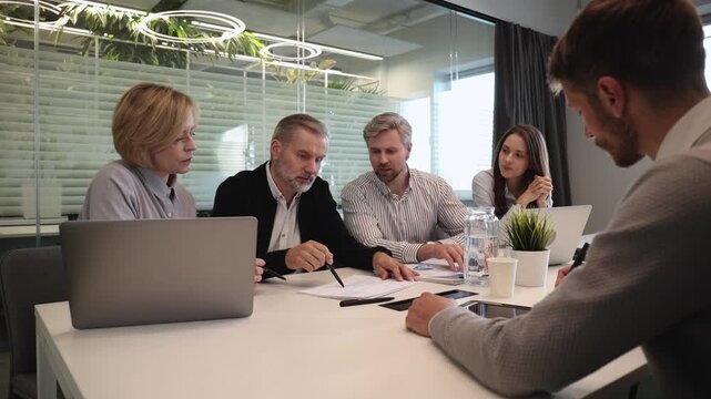Business project team working together at meeting room at office.