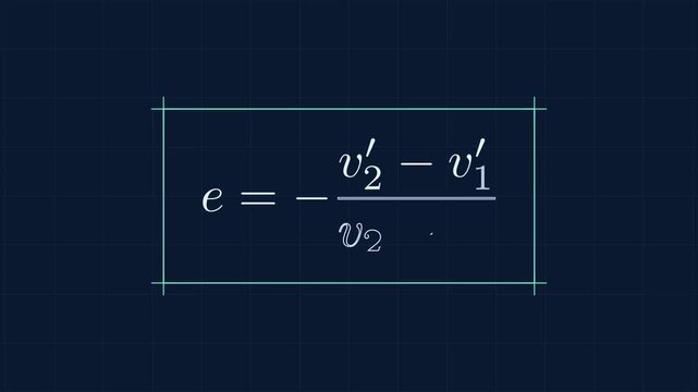 Coefficient of Restitution Collision Physics Formula