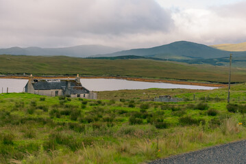 Abandoned traditional croft house at Airidh a Bhruaich on Loch Seaforth, Isle of Lewis, Outer Hebrides, Scotland, UK - 4 September 2026 © IBRESTER