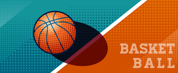 Fototapeta premium Abstract Basketball Game Day Sports Banner Design