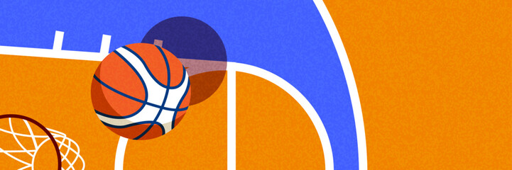 Fototapeta premium Creative Basketball Game Day Vector Composition